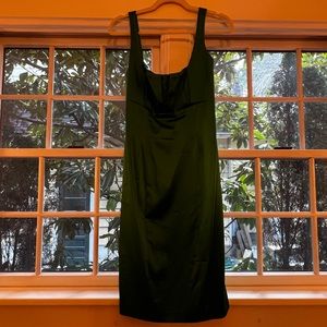 Calvin Klein Silk Cocktail Dress Emerald Green Sz 8